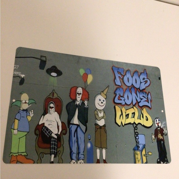 Foos Gone Wild display sign wall art metal tin sign - Picture 2 of 5